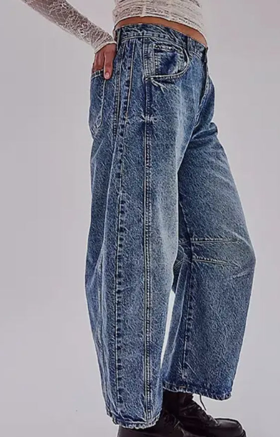 Wide Leg Denim Pants