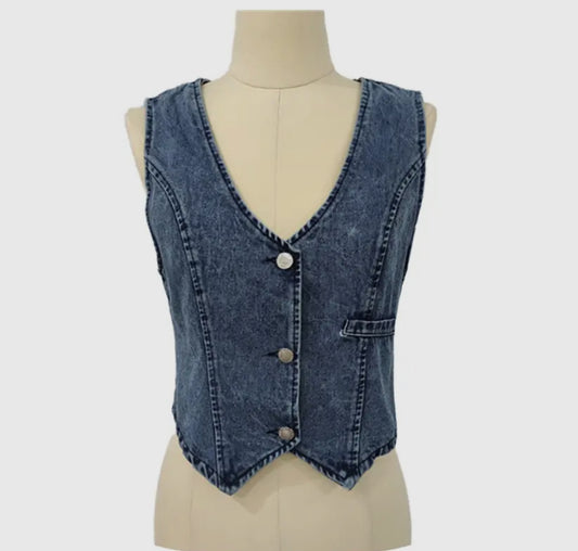 BLUE DENIM VEST