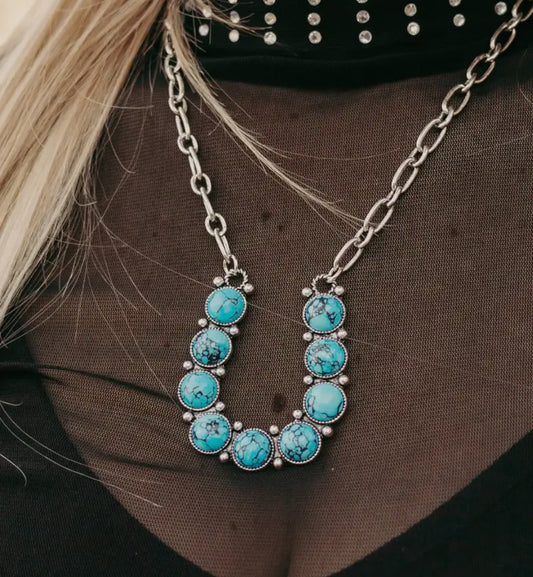 HORSESHOE TURQUOISE NECKLACE