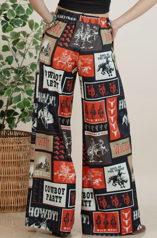 Cowboy Print Pants