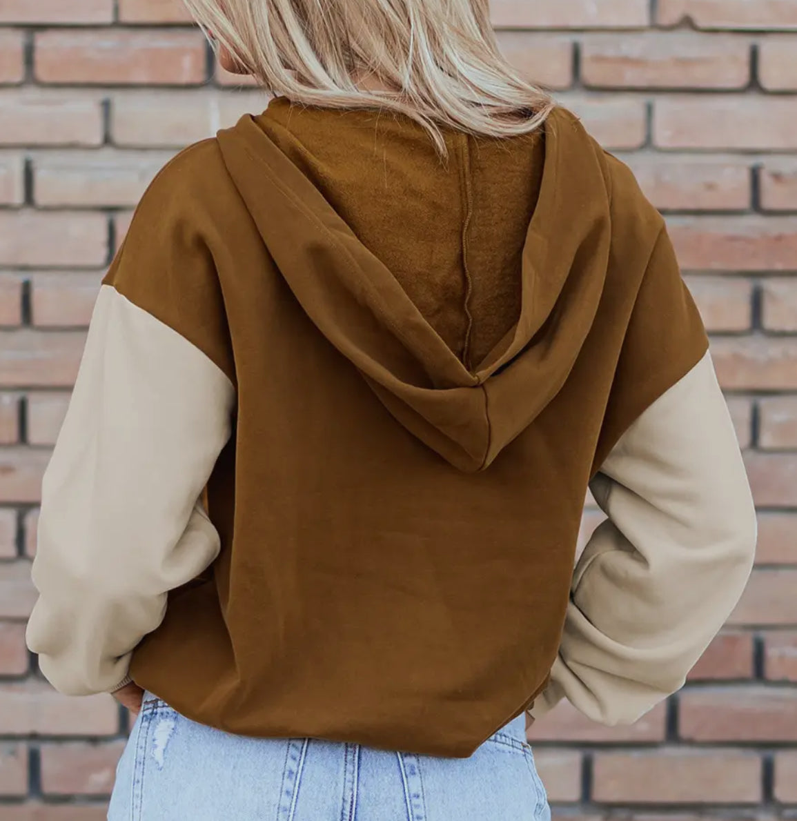 Brown and Beige Quarter Zip